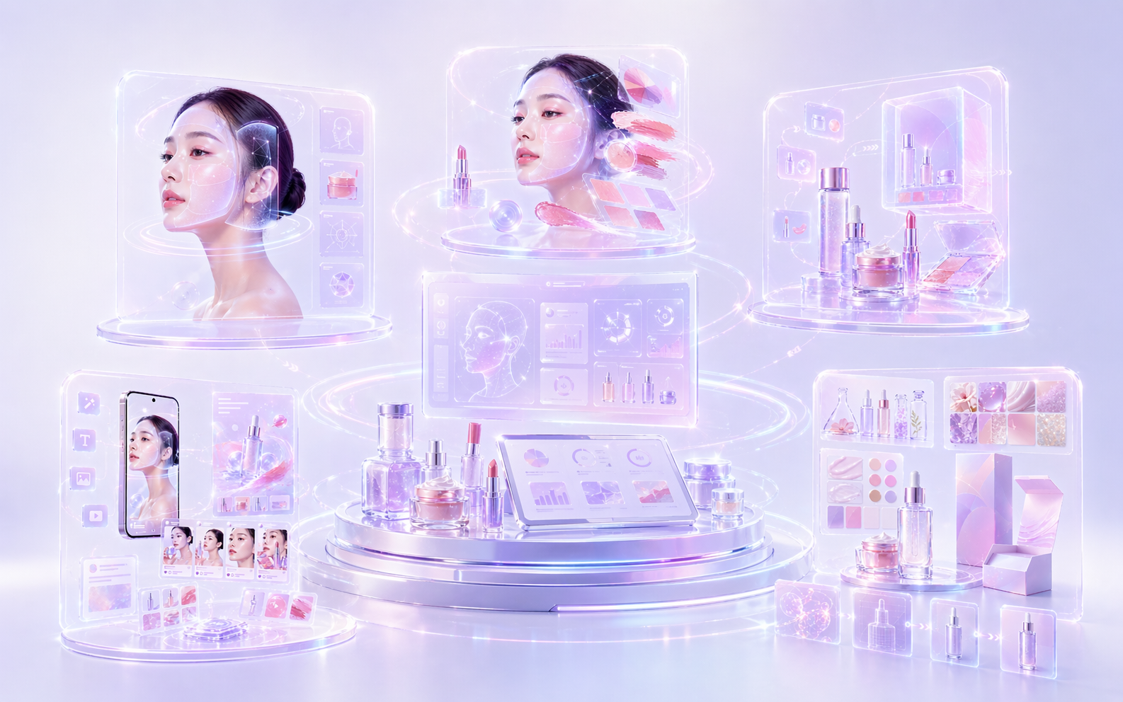 BeautyOPC 工作台总览视觉